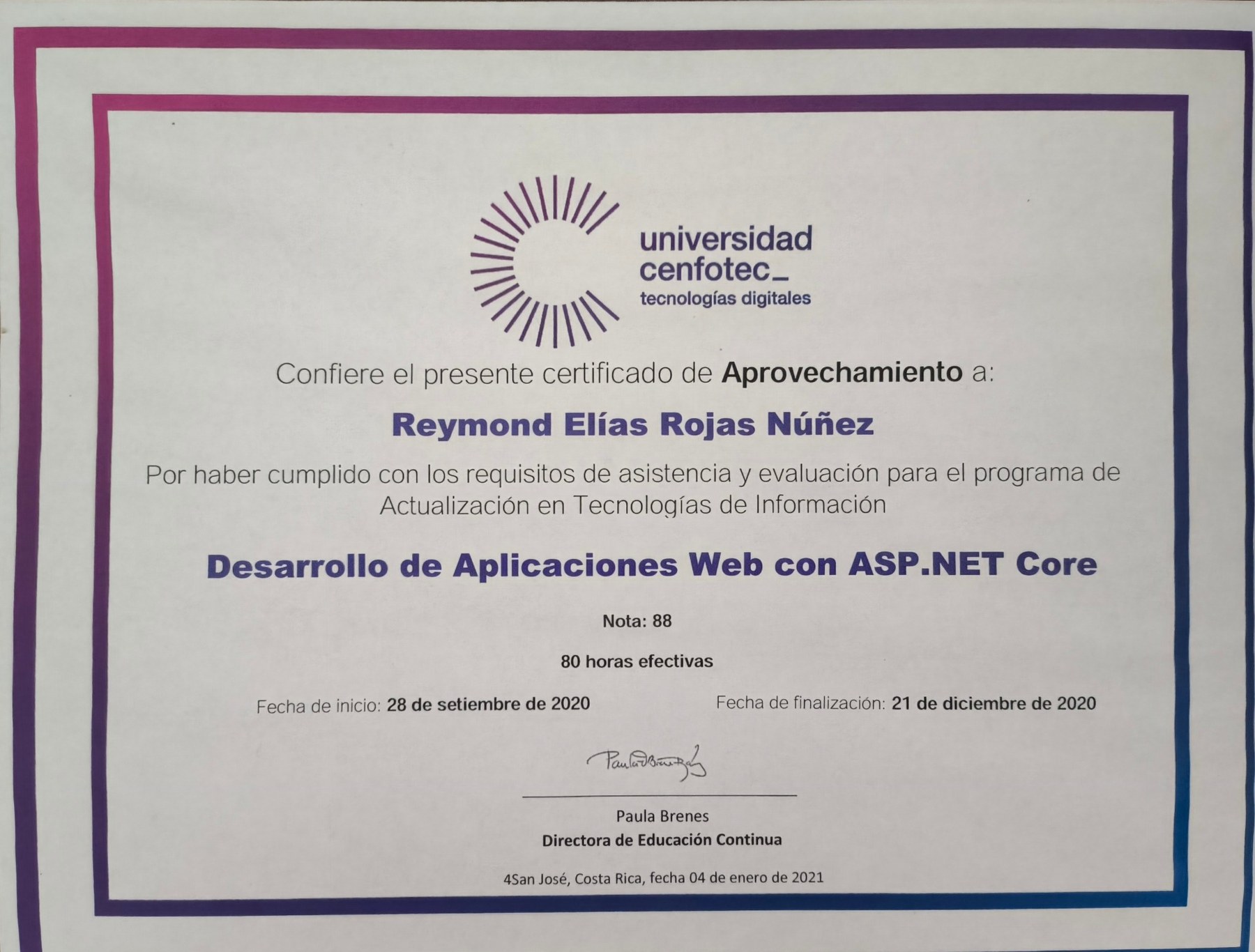 Desarrollo de Aplicaciones Web con ASP.NET Core